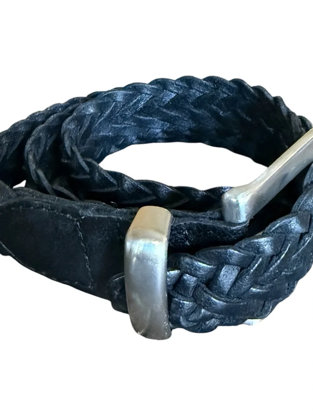✨ RESTORED Vintage Mexican Petatillo Braided Belt | Silver Hardware